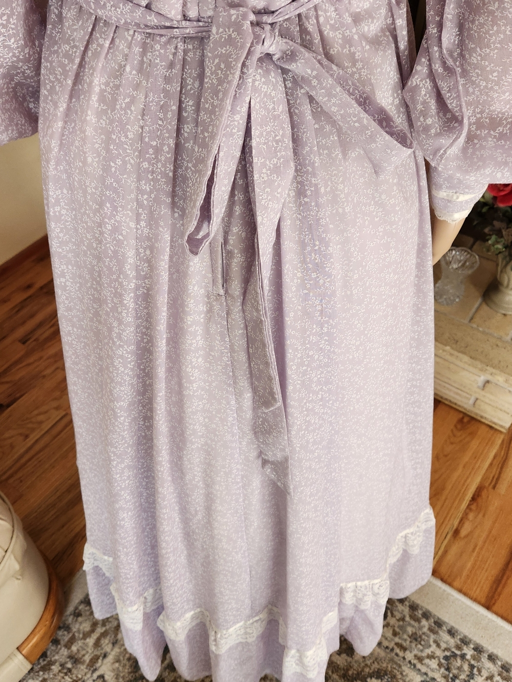 ✨ Dreamy Vintage 70s Lavender Gunne Sax Prairie Dress ✨ - Picture 9 of 12